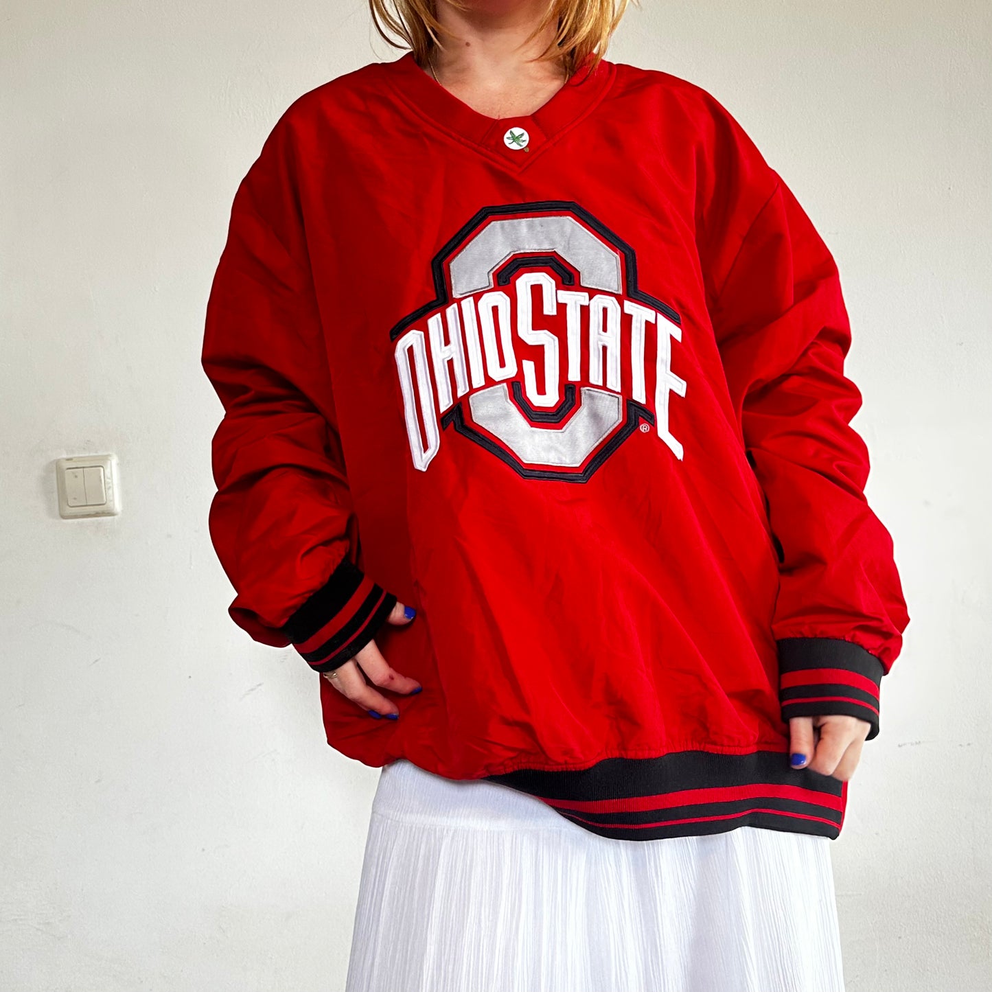 Vintage Starter Ohio State Half zip Jacket